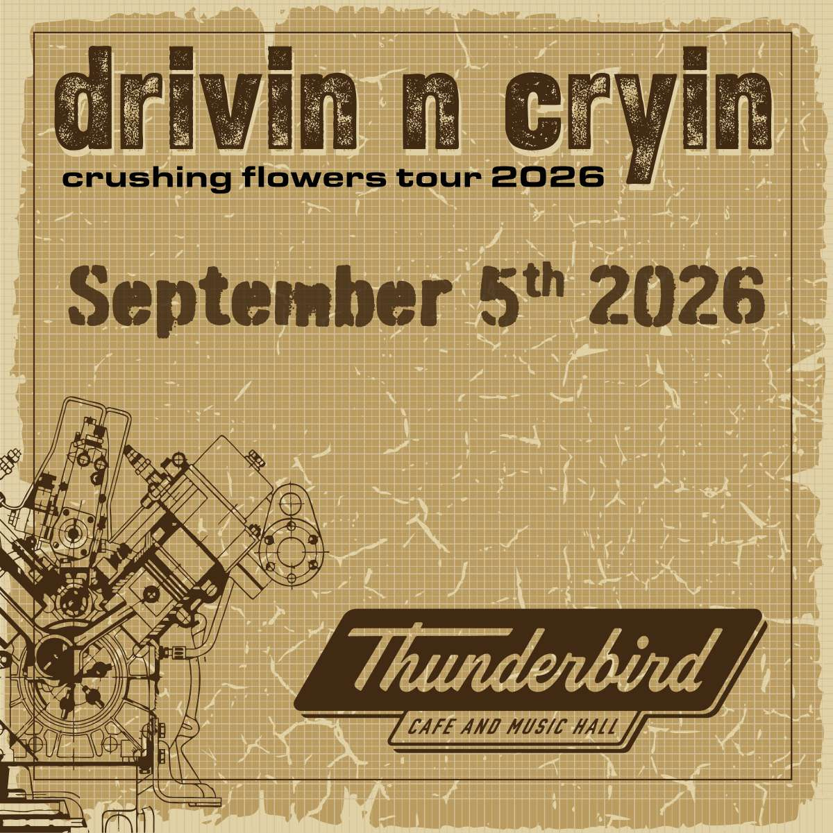 Darrin Houston / Never Going インディーr&b Drivin N Cryin | Thunderbird Music Hall | Lawrenceville's historic