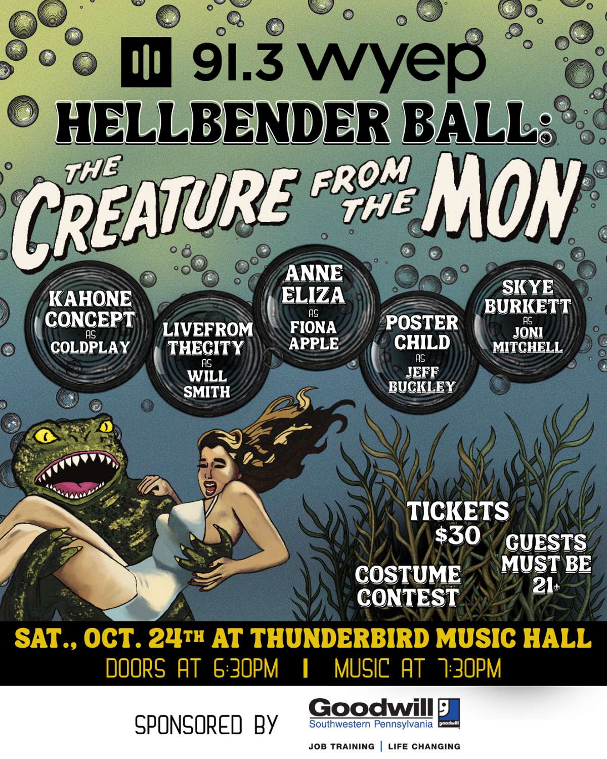 91.3 WYEP Hellbender Ball: The Creature From The Mon