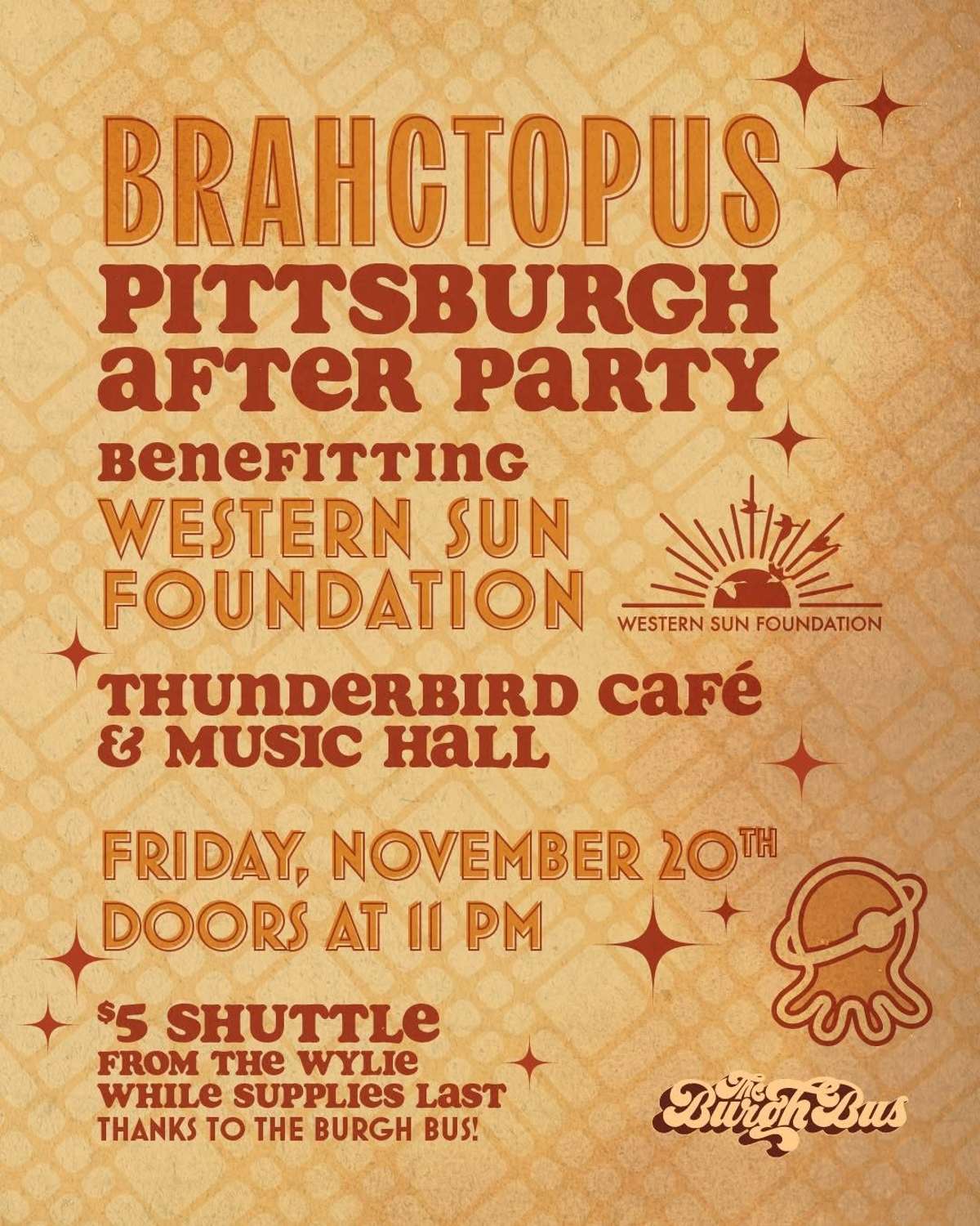 Brahctopus Pittsburgh After-Party Benefitting Western Sun Foundation
